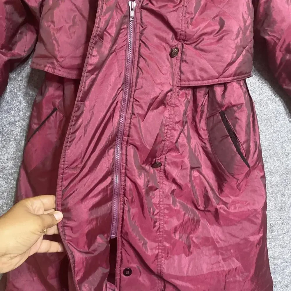 Aspen Long Coat Women’s Size 10R Burgundy business Winter